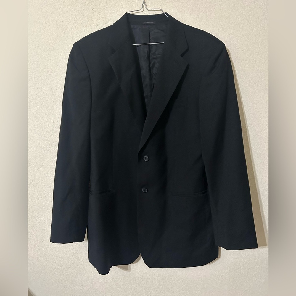 Express Virgin Wool Classic Black Men's Blazer Button Size 40R Lined Business